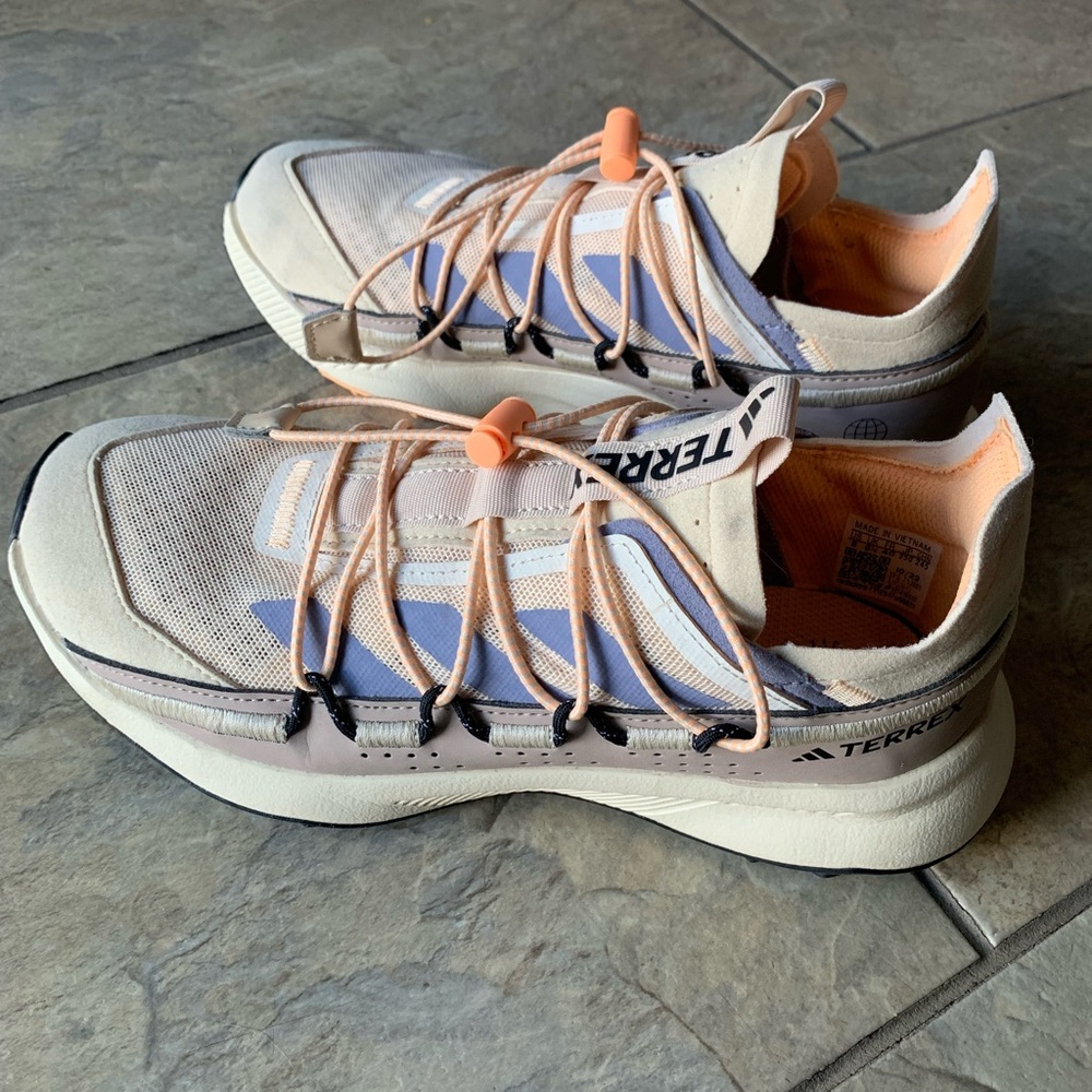 Adidas Terrex Voyager 21 Women's Athletic Trail/Hiking Shoes - Cream and Peach